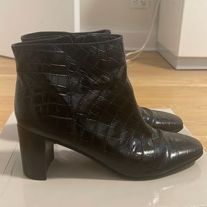 Womens Marc Fisher heeled square toe booties